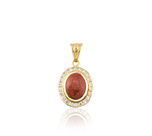 Altın Kanallı Kumtaş Kolye