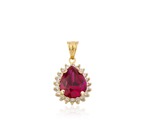 Altın Mini Hürrem Ruby (Yakut) Renk Kolye