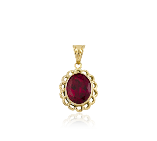 Altın Telkari Yakut (Ruby) Renk Kolye