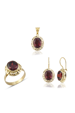 Altın Grek Garnet (Kırmızı) Renk Üçlü Set