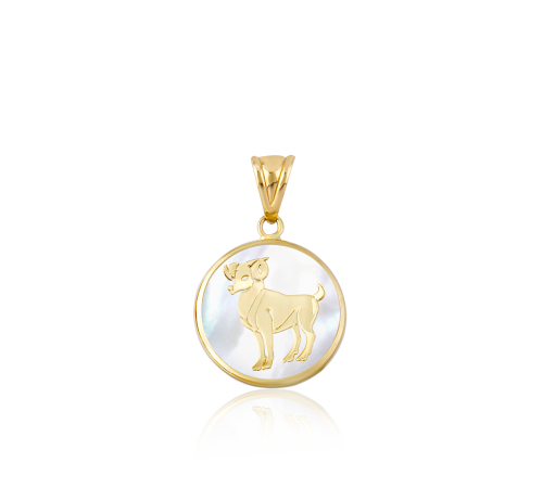 Altın Sedef Koç Burcu Kolye Ucu